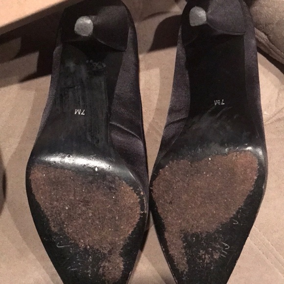 Sam & Libby black satiny dress shoes, size 7 - Picture 5 of 5